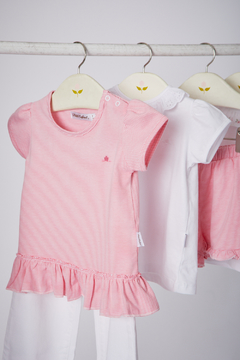 SHORT RAYADO ROSA - Petit Enfant Ropa de bebes