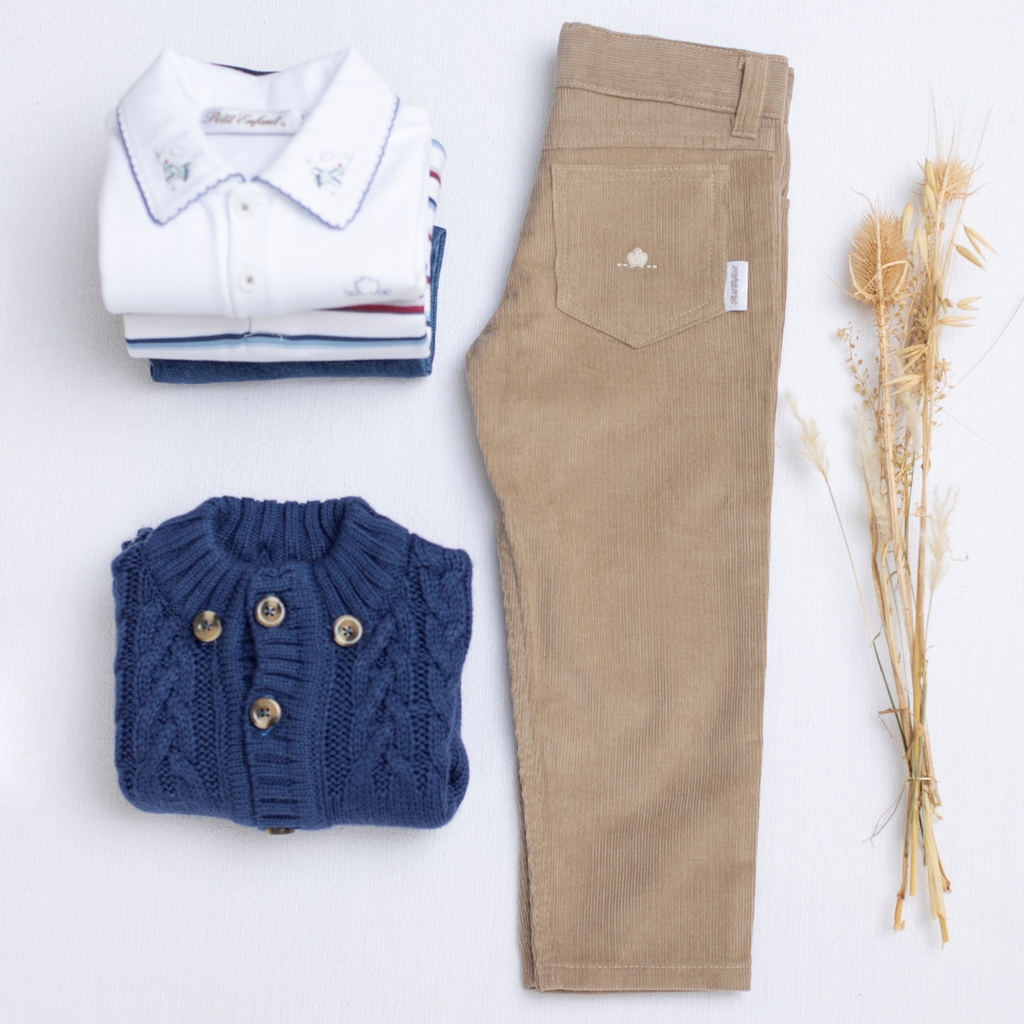 PANTALON CORDEROY BEIGE Petit Enfant Ropa de bebes