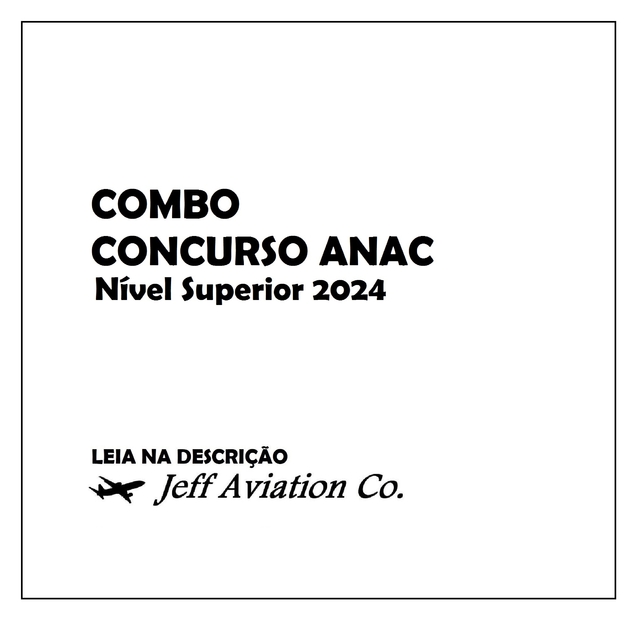COMBO CONCURSO ANAC / NÍVEL SUPERIOR / 2024
