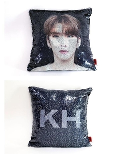 MONSTA X - 2019 World Tour [WE ARE HERE] Concert Official Goods: Glitter Cushion Cover - Fire K-Store