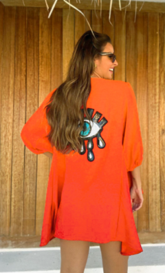 KIMONO LARANJA NEON - loja online