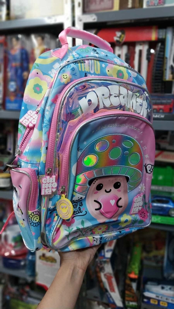 Mochila Espalda Chimola Honguito 16 DUENDE ROJO