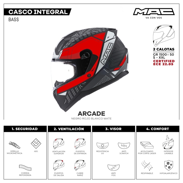 Casco rojo mate clearance