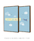 Imagem do Conjunto 2 Quadros Decorativos Avião Nas Nuvens - Quarto de Criança