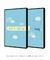 Conjunto 2 Quadros Decorativos Avião Nas Nuvens - Quarto de Criança - loja online