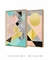 Conjunto 2 Quadros Decorativos Geométricos - Peixe e Sol, Cores Rosa, Cinza, Azul - comprar online
