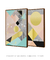 Conjunto 2 Quadros Decorativos Geométricos - Peixe e Sol, Cores Rosa, Cinza, Azul - loja online
