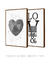 Conjunto 2 Quadros Decorativos Love + Coração Cinza - DePoster Content Décor | Loja Online de Quadros Decorativos