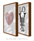 Conjunto 2 Quadros Decorativos Poster Coração Geométrico Rosé + Love na internet