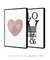 Conjunto 2 Quadros Decorativos Poster Coração Geométrico Rosé + Love - comprar online