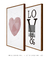 Conjunto 2 Quadros Decorativos Poster Coração Geométrico Rosé + Love - DePoster Content Décor | Loja Online de Quadros Decorativos