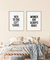 Conjunto 2 Quadros Decorativos Quarto Casal - Frase Inglês Men Left, Women Right