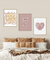 Conjunto 3 Quadros Decorativos You Are My Sunshine, Coração Rosé, Sweet Child Of Mine