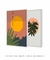 Conjunto de 2 Quadros Sol do Cerrado + Desenho Philodendron - DePoster Content Décor | Loja Online de Quadros Decorativos