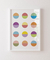 Quadro Decorativo Poster Luas - Círculos, Colorido, Fundo Branco - comprar online