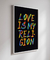 Quadro Decorativo Poster Love Is My Religion Colorido - Frase, Música, Amor - comprar online