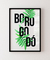 Quadro Decorativo Poster Frase - Borogodó, Letras Grandes Com Folhas Verdes na internet