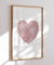 Quadro Decorativo Amor Coração Geométrico Rosé - loja online