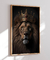 Quadro Decorativo Leão Com Coroa Rubi - loja online