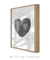 Quadro Decorativo Poster Amor Coração Geométrico Cinza - comprar online