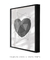 Quadro Decorativo Poster Amor Coração Geométrico Cinza - loja online