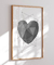 Quadro Decorativo Poster Amor Coração Geométrico Cinza - loja online