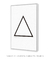Quadro Decorativo Poster Elemento Fogo - Preto e Branco, Geométrico, Minimalista na internet