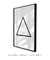Quadro Decorativo Poster Elemento Fogo - Preto e Branco, Geométrico, Minimalista