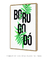 Quadro Decorativo Poster Frase - Borogodó, Letras Grandes Com Folhas Verdes - comprar online