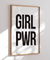 Quadro Decorativo Poster Frase GRL PWR - Girl Power