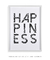 Quadro Decorativo Poster Frase Happiness - Felicidade, Minimalista, Preto e Branco - DePoster Content Décor | Loja Online de Quadros Decorativos