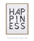 Imagem do Quadro Decorativo Poster Frase Happiness - Felicidade, Minimalista, Preto e Branco