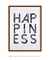 Quadro Decorativo Poster Frase Happiness - Felicidade, Minimalista, Preto e Branco - comprar online