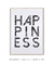 Imagem do Quadro Decorativo Poster Frase Happiness - Felicidade, Minimalista, Preto e Branco