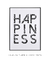 Quadro Decorativo Poster Frase Happiness - Felicidade, Minimalista, Preto e Branco - DePoster Content Décor | Loja Online de Quadros Decorativos