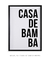 Quadro Decorativo Poster Frase Música Casa de Bamba - Samba, Carnaval