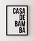 Quadro Decorativo Poster Frase Música Casa de Bamba - Samba, Carnaval