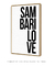 Quadro Decorativo Poster Frase Sambarilove - Minimalista, Palavra, Preto, Branco - comprar online