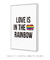 Quadro Decorativo Poster Love Is In The Rainbow - Frase, Love, Minimalista - DePoster Content Décor | Loja Online de Quadros Decorativos