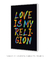 Quadro Decorativo Poster Love Is My Religion Colorido - Frase, Música, Amor - DePoster Content Décor | Loja Online de Quadros Decorativos