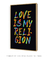 Quadro Decorativo Poster Love Is My Religion Colorido - Frase, Música, Amor - loja online