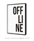 Quadro Decorativo Poster OFFLINE - Palavra, Para Quarto, Minimalista na internet