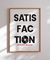 Quadro Decorativo Poster Satisfaction - Frase, Música, Banda, Rock, Rolling Stones