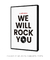 Quadro Decorativo Poster We Will Rock You - Frase, Música, Banda, Rock, Queen - DePoster Content Décor | Loja Online de Quadros Decorativos