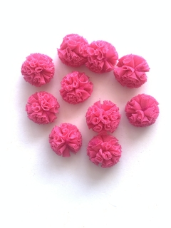 POMPOM TULE PINK - 2,5CM - 10 UNIDADES - Aplique de Laço