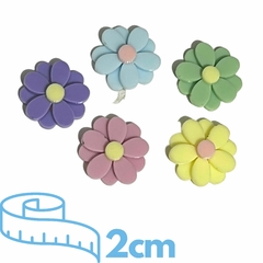 FLOR ACRÍLICO DUPLA CANDY - 2CM- 5 UNIDADES - COLEÇÃO NAANA - comprar online