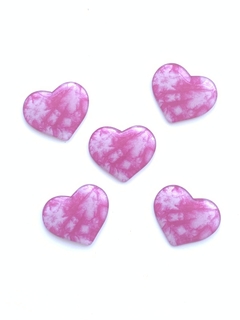 Kit aplique coração rosa tie dye - 5 unidades - comprar online