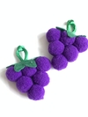 APLIQUE UVA POMPOM ROXO - 2 UNIDADES