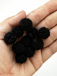 POMPOM TULE PRETO - 1,5CM - 10 UNIDADES na internet