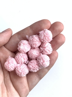 POMPOM TULE ROSA BEBÊ - 1,5CM - 10 UNIDADES na internet